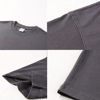 Camiseta Casual Lisa de Alta Calidad 275g, Camisetas de Algodón Personalizadas DTG al por Mayor, Camiseta de Color Sólido con Estampado Personalizado, Corte Holgado para Hombre