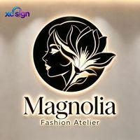 Panneau d'affichage personnalisé en acrylique 3D rétroéclairé par LED pour bureau, restaurant, maison, mariage, avec télécommande, transformateur enfichable, enseigne commerciale