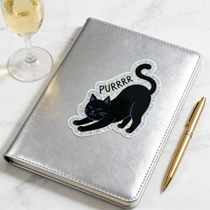 Pegatinas <span class=keywords><strong>de</strong></span> Vinilo Holográficas Personalizadas, Estilo Brillante, Resistentes a los Rayos UV, Impermeables, con Puntos Plateados, Cristal, Holograma, Purpurina - Product Image 5