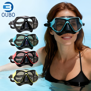 Masque de plongée en verre trempé imperméable à double lentille certifié CE pour la pêche, la plongée libre et la plongée sous-marine Lunettes de plongée - Product Image 1