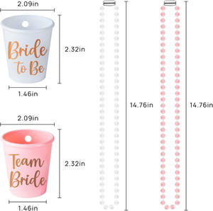 Team Bride 小酒杯项链 12 件装，带金箔单身派对配饰 - Product Image 3