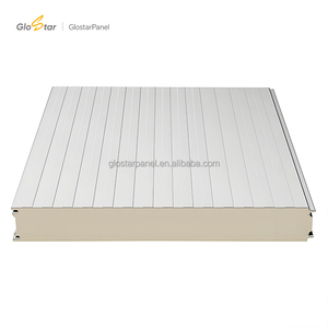 Panneaux muraux préfabriqués isolants Glostar, ignifuges, écologiques, CE 50mm 75mm, panneau sandwich PU pour salle blanche modulaire - Product Image 5