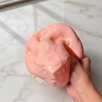 Jouet anti-stress géant en forme de fromage, fromage créatif en silicone à texture pelucheuse, malléable et non rebondissant