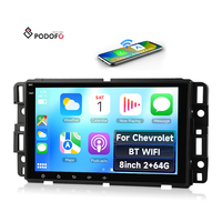 Radio para Auto Podofo de 8 Pulgadas con Sistema Android 2+64G, Marco para Chevrolet GMC/Chevrolet/Buick/Hummer, Carplay, Android Auto, GPS, BT, WIFI, ODM de Fábrica
