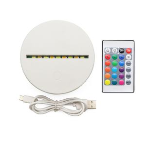 Lámpara de Mesa con Ilusión Óptica 3D, Diseño de Reloj USB, Luz Nocturna LED para Regalo de Navidad, Decoración de Habitación, Base LED, Venta al Por Mayor - Product Image 4