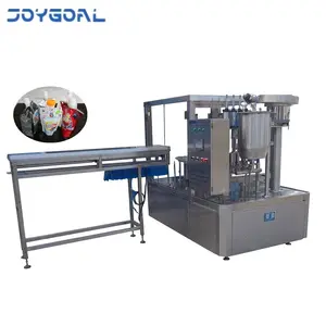 Machind Line Small Install Bechamel Spouted Foil Juice Liquid Suppliers Spout Pouch Filling And Capping Machine