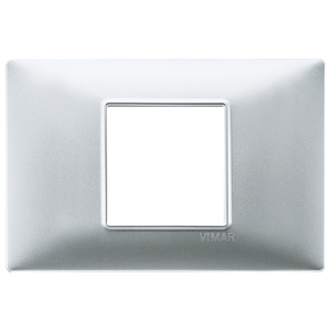 Plaque centrale Vimar argent mat 17x8 cm pour interrupteur mural - Product Image 1