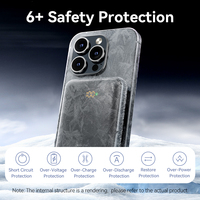 Banque d'alimentation portable magnétique Vention 10000 mAh, charge rapide magnétique sans fil avec support pour téléphone