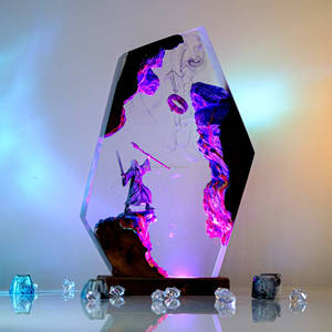 Lampe en résine du <span class=keywords><strong>Seigneur</strong></span> <span class=keywords><strong>des</strong></span> Anneaux, figurine en résine de Gandalf le Grison, ornement décoratif LED - Product Image 1