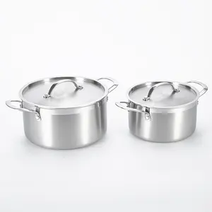 12 Buah Set Peralatan Memasak Dapur, Perlengkapan Masak Stainless Steel Turbo Unik Baru Putih Tidak Lengket dengan Pegangan Yang Dapat Dilepas