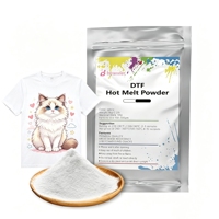 Poudre adhésive thermofusible DTF blanche haute élasticité lavable TPU 1kg 132-150 Impression numérique Transfert thermique fin pour vêtements