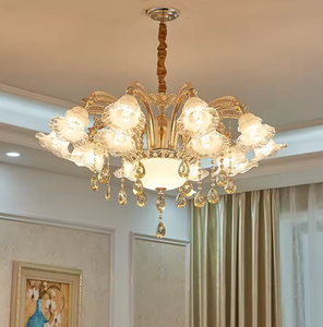 Zèle éclairage meilleur vendeur cristaux décoratif rond pendentif blanc cristal lâche lustre lumière - Product Image 3