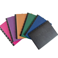 Planificateur personnalisé de luxe en cuir PU avec disques A5 et B5, carnet de notes à spirale de 100 feuilles avec jeu de séparateurs et logo en relief