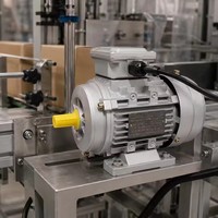 Moteur électrique triphasé 550W 750W 0,75HP 1HP, moteur asynchrone triphasé AC pour machines à bois