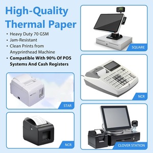 ورق حراري بسعر منخفض صنع في الصين 55 جرام/متر مربع بالجملة 80*80 لفة ورق حراري لطابعة حرارية 80 ملم - Product Image 5