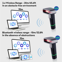 Escáner Inalámbrico USB JR-835WB 2.4G WIFI Bluetooth, Escáner Portátil de Códigos QR 1D 2D para Inventario de Almacén, Escáner de Códigos de Barras para Supermercados