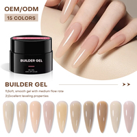 Gel de construction pour ongles en gel dur français en gros, sans chaleur, auto-nivelant, étiquette personnalisée, écologique, sans HEMA, sans TPO