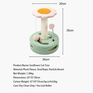 Moderno Tiragraffi per Gatti in Corda di Sisal Flessibile da Appendere, Palo da Arrampicata con Giocattolo a Sfera - Product Image 6