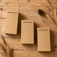 Boîte pliante personnalisée en carton kraft naturel avec rabat à encoche, emballage écologique pour aliments, produits de soin et cadeaux de détail