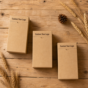 Boîte pliante personnalisée en carton kraft naturel avec rabat à encoche, emballage écologique pour aliments, produits de soin et cadeaux de détail - Product Image 2