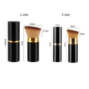 Nouvel ensemble de pinceaux de rasage portables à poils synthétiques rétractables avec manche en plastique, pour le visage et la poudre, vente directe usine - Product Image 5