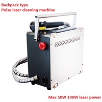 Removedor de Óxido Láser Económico, Máquina de Limpieza Láser de Pulso de 50w, Limpiador Láser de Pulso de 100w Tipo Mochila