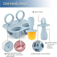 Moule à crème glacée en silicone sans BPA à libération facile, mini plateau à glace pour lait maternel avec bâtons pour soulager la dentition du bébé