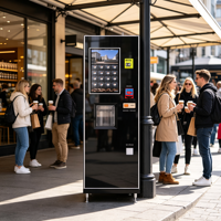 Distributeur automatique de café avec 58 variétés de boissons, grand écran tactile de 21,5 pouces avec SDK, paiement par carte de crédit et pièces, gestion à distance intelligente