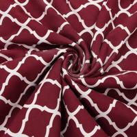 Tissu extensible respirant antistatique en polyester/spandex tricoté 100D de poids moyen à motif géométrique abstrait pour housses de canapé et de chaise