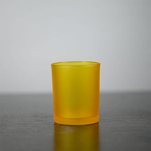 <span class=keywords><strong>Bougeoir</strong></span> de luxe en verre ambré givré mat et transparent avec couvercles en <span class=keywords><strong>bois</strong></span> pour la fabrication de bougies - Product Image 3