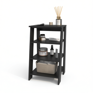 Estante de Baño Independiente DB McNeal, Negro, 4 Niveles, Plástico, Almacenamiento Abierto, Diseño Minimalista, Uso Doméstico - Product Image 1