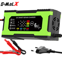 Chargeur de batterie à impulsions E-MaLX 12V6A pour moto et voiture 1206-08