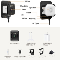 Caméra de sécurité intelligente WiFi 2K HD pour fenêtre intérieure, installation sans perforation, surveillance domestique