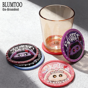 Blumtoo phiên bản độc quyền đế lót ly uống nước bằng nhựa PVC đế lót ly Cốc chống trượt thảm cốc thủy tinh đồ uống phong cách Thỏ - Product Image 1