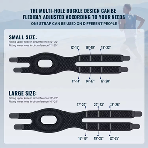 Sangle de soutien du <span class=keywords><strong>tendon</strong></span> rotulien Enveloppe de soutien du genou Soulagement des blessures au ménisque du cartilage Stabilisateurs latéraux Attelle de genou - Product Image 3
