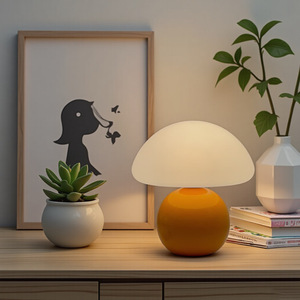 Lámpara de Mesa LED de Cerámica con Forma de Hongo YONGZE, Funciona con USB, Diseño Moderno y Sencillo, Control Táctil, Luz Nocturna para Dormitorio, Sala de Estar - Product Image 4