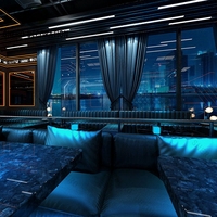 Panneaux muraux design pour discothèque moderne Ensemble de meubles de salon VIP Comptoir de bar de luxe Discothèque
