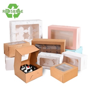 Toblerone rigide magnétique vente en gros 8 pièces boîtes de chocolat verre rose luxe papier kraft alimentaire boîte à gâteaux Carton boîte à cupcakes accepter - Product Image 5