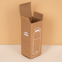 Emballage personnalisé pour gobelets ménagers recyclables, boîte en carton ondulé imprimée, boîte pliable pour bouteille d'eau, boîte cadeau en papier