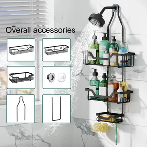 Adjustable <strong>Shower</strong> <strong>Storage</strong> Rack Shelves Caddy Hanging Shelf Bathroom Organizer Shampoo Bottle and Soap Holders for <strong>Showers</strong> - Product Image 4