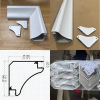 Profilé LED en aluminium double émission pour moulure de plafond, éclairage linéaire d'angle pour salon et hôtel