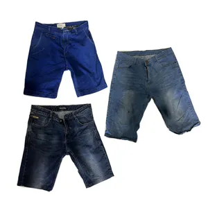 Rainbow summer wholesale high quality second hand clothing used clothes bales blue jean pants denim short pants for men