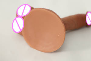 Einsetzen 4,26 Zoll Gute Qualität Sexspielzeug für Erwachsene Flüssiges Silikon realistisch fertig bewegliche Bälle saugen echte Haut dildos für Frauen - Product Image 5