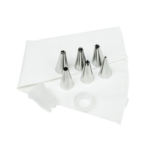Piping Tool Set With 6 Stainless Steel Nozzles Reusable For Cake Decorating - Product Image 4