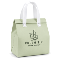 Sac isotherme non tissé pour boissons à emporter avec doublure en aluminium, impression personnalisée pour jus, café, thé et livraison de café