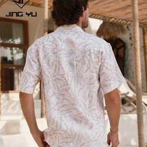 Chemise de plage pour hommes 2024 Nouveau design personnalisé imprimé numériquement Unisexe Boutons à pression Chemises décontractées de plage de vacances hawaïennes pour hommes - Product Image 3