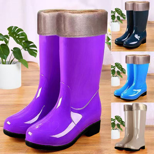 Nouvelles bottes de <span class=keywords><strong>pluie</strong></span> imperméables en PVC pour femmes, mi-hautes, antidérapantes, à bout rond, pour toutes les saisons, pour le travail en cuisine - Product Image 2