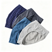 Boxers pour hommes en coton respirant et élasthanne, taille élastique, coupe ample, antibactériens, écologiques, logo personnalisé, marque privée