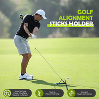 Support de bâton d'alignement de golf, base d'entraînement au swing, aide à l'alignement, plaque d'entraînement multi-angles, portable, logo personnalisé, vente en gros OEM