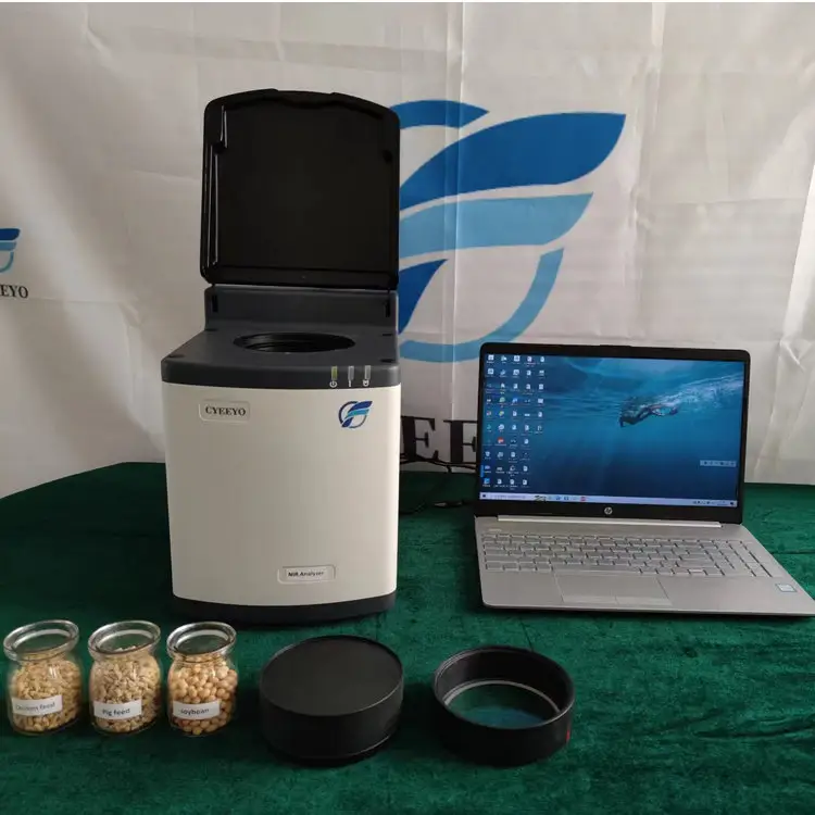Nir peces infrarrojos alimentación animal proteína grasa laboratorio aves de corral materia prima grano máquina analizador espectrómetro